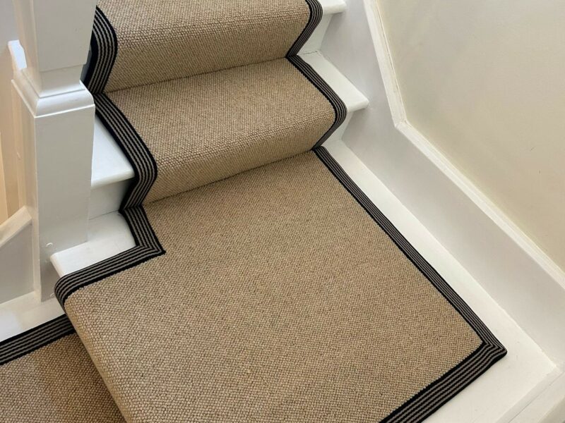Brockway Lakeland Herdwick - Rydal Loop with cotton tape in Stripe - Hackney.